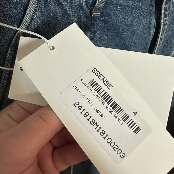 NEW Jieda Cutting Wide Denim Indigo Split Seam Jeans Japan Size 4 US Size 32 - Picture 6 of 16